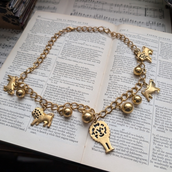 Charming Gold Animal Charm Necklace - Picture 8 of 8